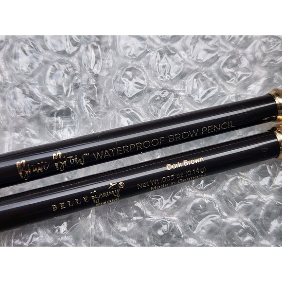 2 Waterproof Brow Pencil In Dark Brown By BELLE Beauty By Kim Gravel - Picture 2 of 2